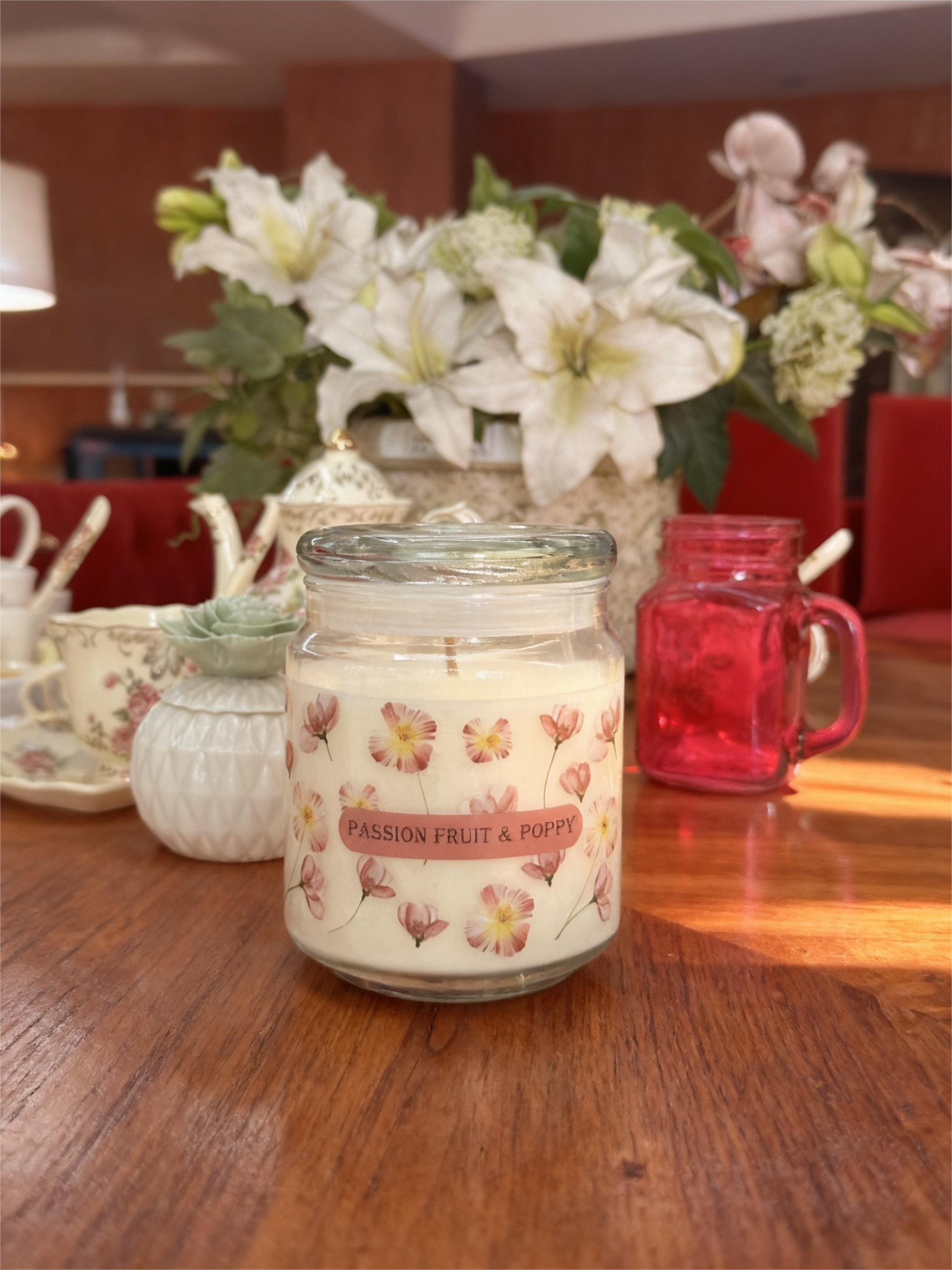 20oz Large Glass Jar Candle - Passion Fruit & Poppy